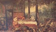 BRUEGHEL, Jan the Elder Sense of Taste (mk14) oil